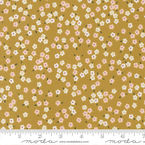 Evermore Mustard Ditsy Fabric by Sweetfire Road for Moda
