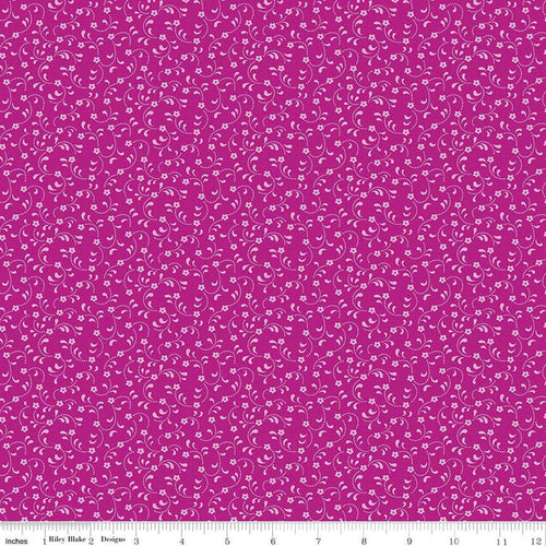 Fuchsia Floret Fabric by Riley Blake Designs