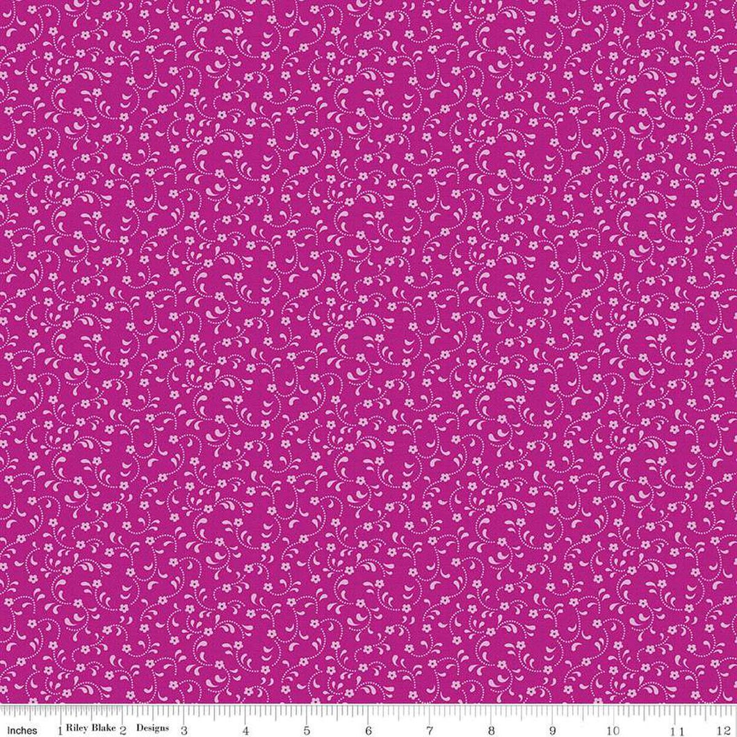 Fuchsia Floret Fabric by Riley Blake Designs