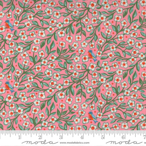 Frankie Sincere Floral Pink Fabric by BasicGrey for Moda
