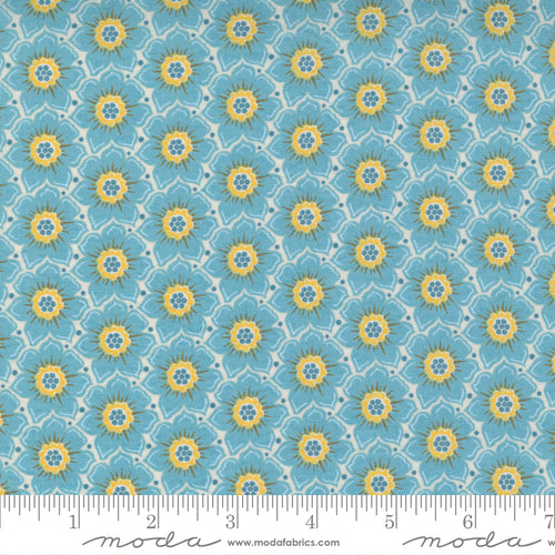 Frankie Blue Floral Fabric by BasicGrey for Moda
