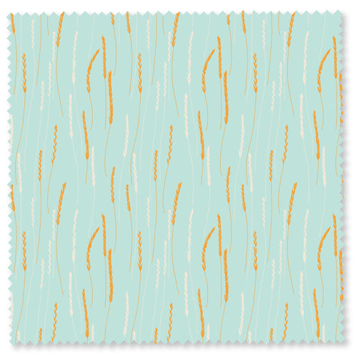 Fresh Morning Aqua Wild Grass Fabric by Felicity Fabrics