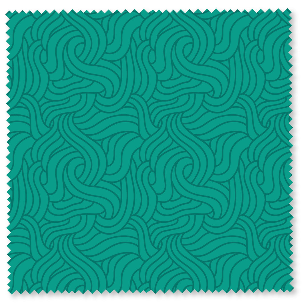 Fresh Morning Teal Strands Fabric by Felicity Fabrics