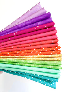 Happy Rainbow Custom Curated Fat Quarter Bundle by Sewcial Stitch