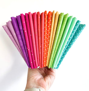 Happy Rainbow Custom Curated Fat Quarter Bundle by Sewcial Stitch