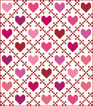 Load image into Gallery viewer, Heirloom Hearts Throw Quilt Kit