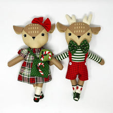 Load image into Gallery viewer, Holiday Cheer Reindeer Stuffies Project Panel by Stacy Iest Hsu for Moda Fabrics