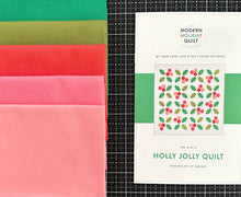 Load image into Gallery viewer, Holly Jolly Modern Throw Quilt Kit