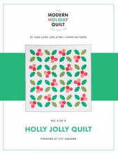 Load image into Gallery viewer, Holly Jolly Modern Throw Quilt Kit