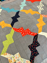 Load image into Gallery viewer, Home Plate Throw Size Quilt Top by Sewcial Stitch FREE SHIPPING