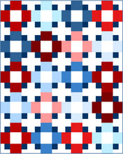 Load image into Gallery viewer, Solid Patriotic Hopscotch Quilt Kit-Throw Size