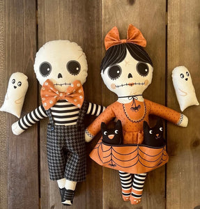 Home Sweet Haunt Doll Panel by Stacy Iest Hsu for Moda Fabrics