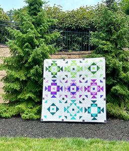 Swizzle Quilt Pattern by Mandi Persell of Sewcial Stitch 4 size options-PAPER PATTERN