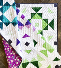 Load image into Gallery viewer, Swizzle Fat Quarter Throw Size Quilt by Sewcial Stitch 62&quot; x 62&quot;