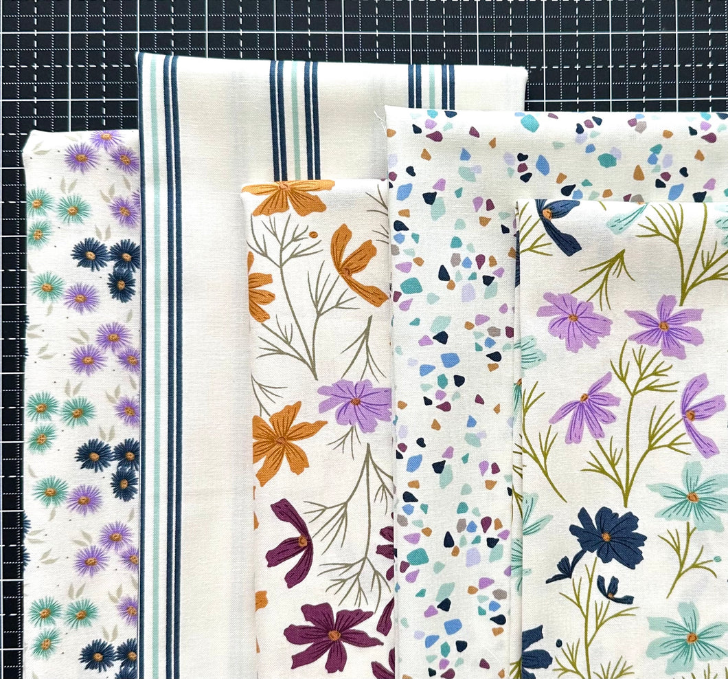 Seaglass Summer Low Volume Fat Quarter Bundle by Sweetfire Road for Moda Fabrics