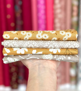 Seaglass Summer Gold and Taupe Fat Quarter Bundle by Sweetfire Road for Moda Fabrics