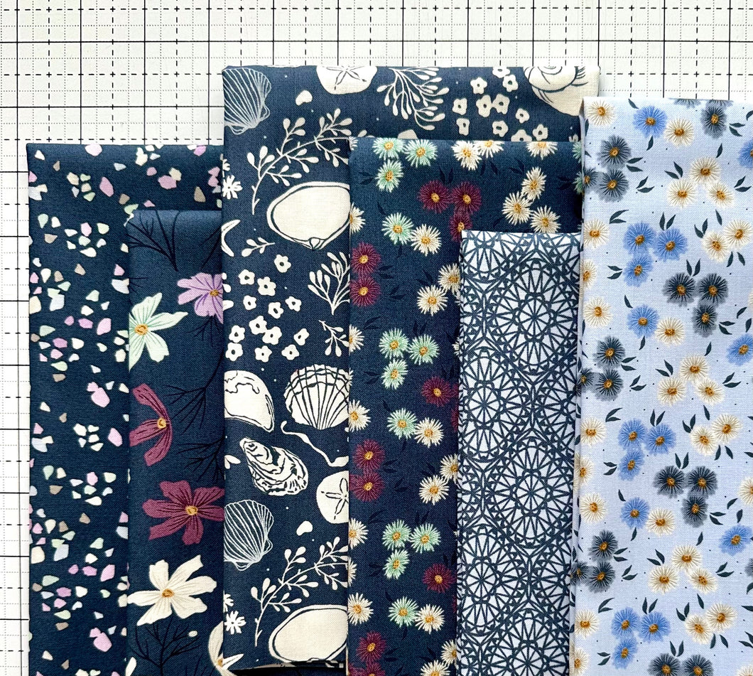 Seaglass Summer Blue Fat Quarter Bundle by Sweetfire Road for Moda Fabrics