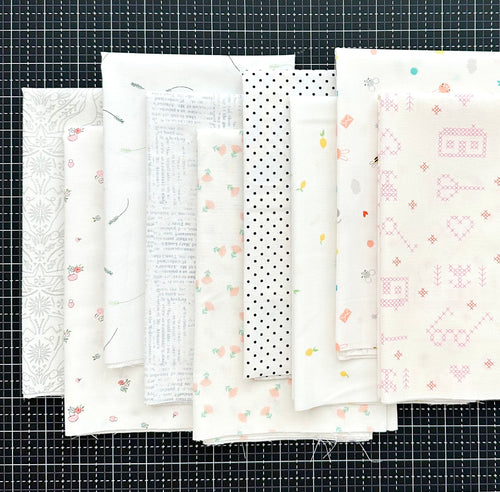 Low Volume Fat Quarter Bundle Custom Curated By Sewcial Stitch
