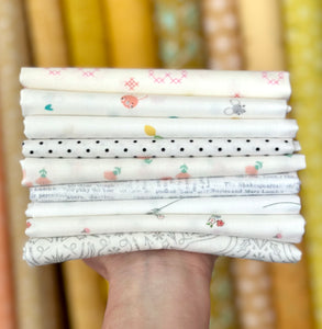 Low Volume Fat Quarter Bundle Custom Curated By Sewcial Stitch