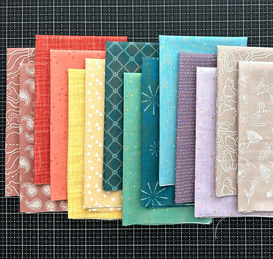 Muted Rainbow Fat Quarter Bundle by Sewcial Stitch
