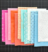 Load image into Gallery viewer, Fairy Dust Blue, Pink and Orange Fat Quarter Bundle Custom Curated by Sewcial Stitch