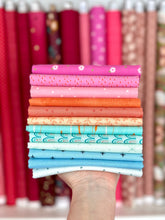 Load image into Gallery viewer, Fairy Dust Blue, Pink and Orange Fat Quarter Bundle Custom Curated by Sewcial Stitch