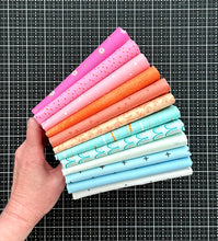 Load image into Gallery viewer, Fairy Dust Blue, Pink and Orange Fat Quarter Bundle Custom Curated by Sewcial Stitch