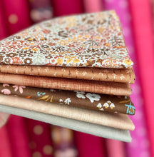 Load image into Gallery viewer, Brown Fat Quarter Destash Bundle-6 FQ&#39;s