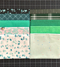 Load image into Gallery viewer, Green Fat Quarter Destash Bundle-10 FQ&#39;s