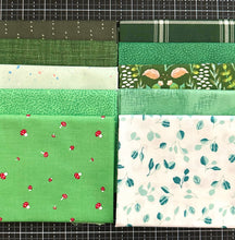 Load image into Gallery viewer, Green Fat Quarter Destash Bundle-10 FQ&#39;s