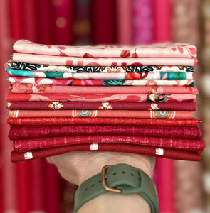 Red and Pink Fat Quarter Destash Bundle-13 FQ's
