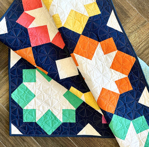 Stellar Mosaic Finished Quilt Throw size