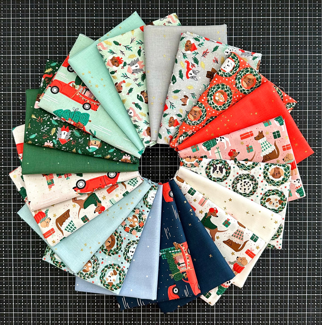 Merry Pawmas Fat Quarter Bundle by Cotton and Steel