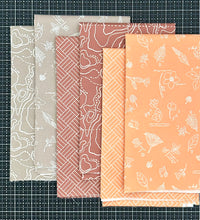 Load image into Gallery viewer, Wildwood Wander Taupe, Dusty Rose and Peach Fat Quarter Bundle by Katherine Lenius for Riley Blake Designs