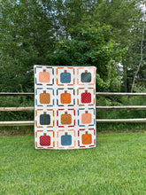Load image into Gallery viewer, Pumpkin Pop Fat Quarter Quilt Kit by Sewcial Stitch Throw Size