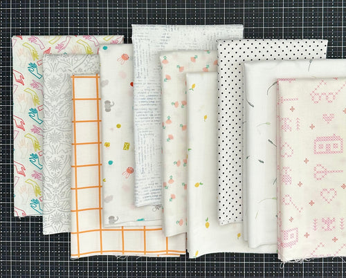 Low Volume Fat Quarter Bundle Custom Curated By Sewcial Stitch