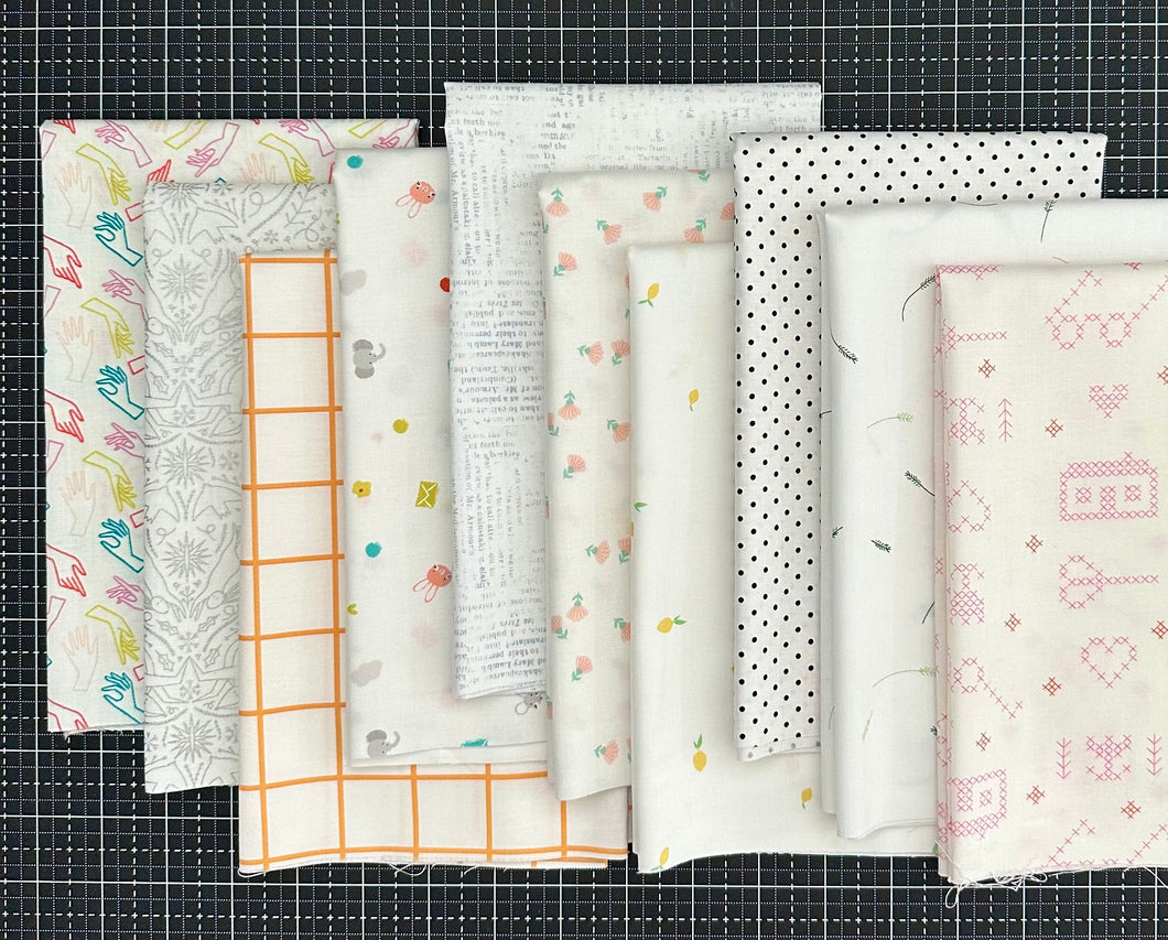 Low Volume Fat Quarter Bundle Custom Curated By Sewcial Stitch