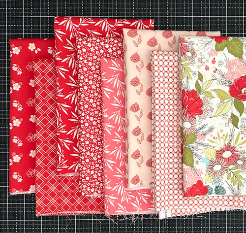 Feed My Soul Red Fat Quarter Bundle by Sandy Gervais for Riley Blake Designs