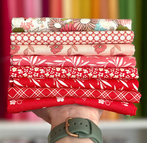 Feed My Soul Red Fat Quarter Bundle by Sandy Gervais for Riley Blake Designs
