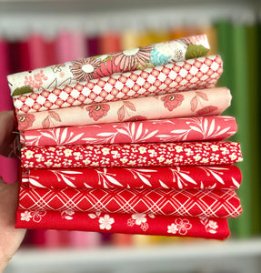 Feed My Soul Red Fat Quarter Bundle by Sandy Gervais for Riley Blake Designs