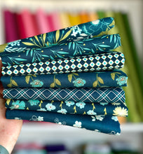 Load image into Gallery viewer, Feed My Soul Navy Blue Fat Quarter Bundle by Sandy Gervais for Riley Blake Designs