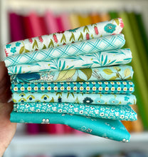 Load image into Gallery viewer, Feed My Soul Aqua Fat Quarter Bundle by Sandy Gervais for Riley Blake Designs