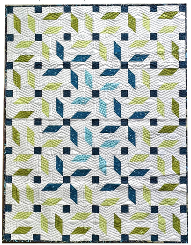 High Flight Propeller Throw Quilt Kit by Mandi Persell of Sewcial Stitch