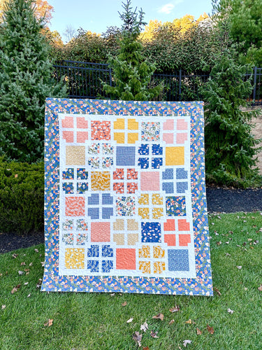 Window Pane Finished Throw Quilt 64.75