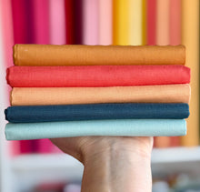 Load image into Gallery viewer, Folk Blooms Throw Quilt Kit - 2 Options: Solid or Print Fabric