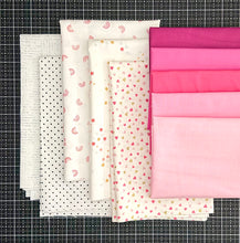 Load image into Gallery viewer, Cozy Checkered Hearts Pink Quilt Kit Emily Dennis 3 Size Options