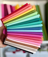 Load image into Gallery viewer, DESTASH Rainbow Roll Confetti Cotton Solid Fat Eighths Fabric Bundle