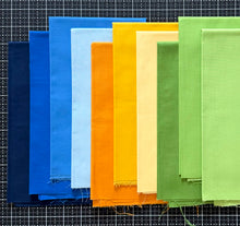 Load image into Gallery viewer, Sunflower Field Riley Blake Confetti Cotton Solid Fat Quarter Bundle Custom Curated by Sewcial Stitch