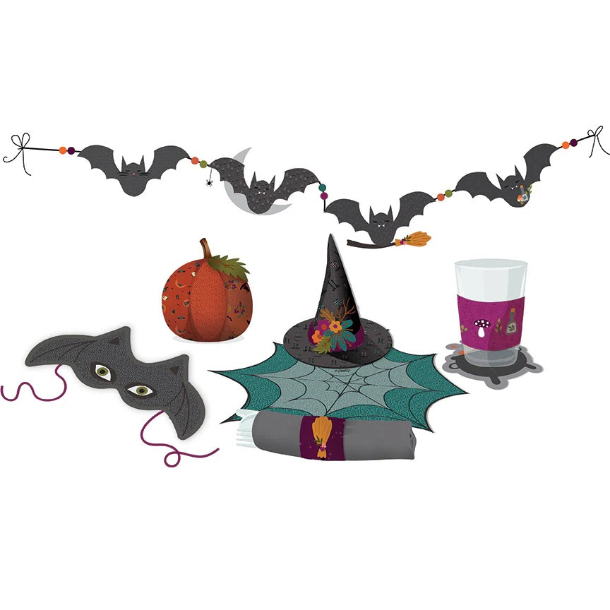 Little Witch Halloween Party Felt Accessories Panel by Jennifer Long for Riley Blake Designs