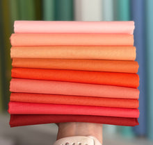 Load image into Gallery viewer, Hey Pumpkin Orange Riley Blake Confetti Cotton Solid Fat Quarter Bundle Custom Curated by Sewcial Stitch